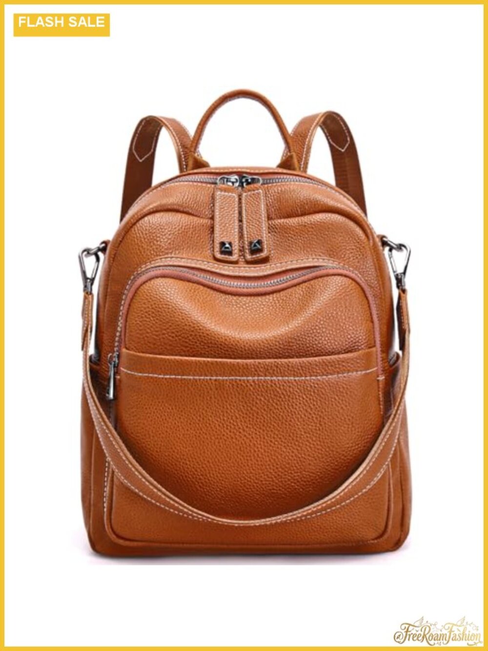 Genuine Leather Convertible Backpack Purse for Women - Anti-Theft, Spacious